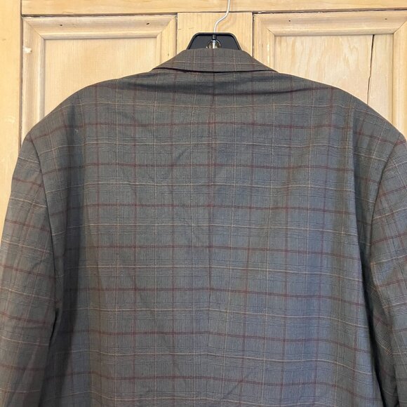 Ben Sherman Mens Bexley Plaid Check Autumn Blazer Jacket Size 46L Brown FA NWT - Picture 10 of 12